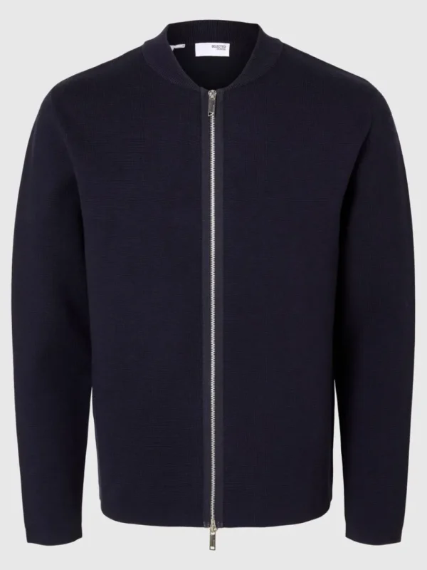 Strik>SELECTED AFSLAPPET CARDIGAN MED LYNLÅS Blue
