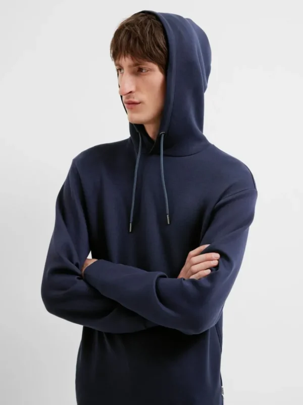Hættetrøjer & Sweatshirts>SELECTED AFSLAPPET HOODIE Blue