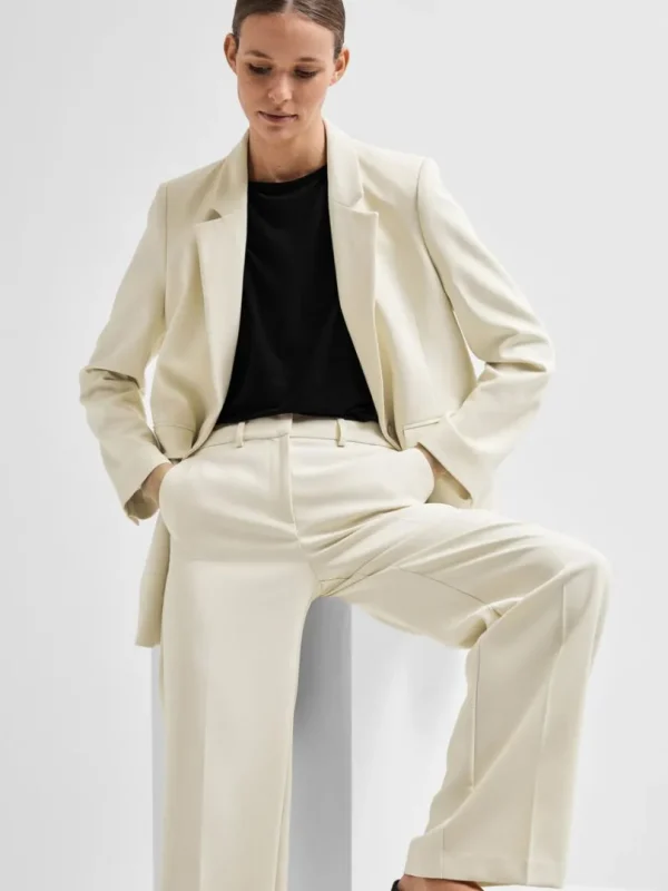 Jakkesæt & Blazers>SELECTED AFSLAPPET PASFORM BLAZER Beige