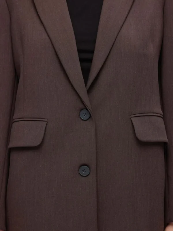 Jakkesæt & Blazers>SELECTED AFSLAPPET PASFORM BLAZER Brown