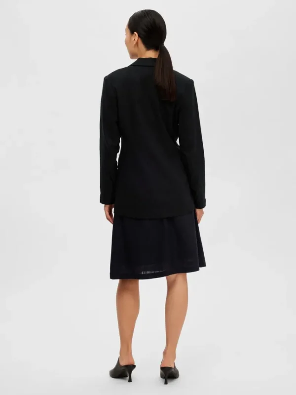 Jakkesæt & Blazers>SELECTED AFSLAPPET PASFORM BLAZER Black