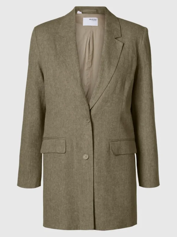 Jakkesæt & Blazers>SELECTED AFSLAPPET PASFORM BLAZER Green
