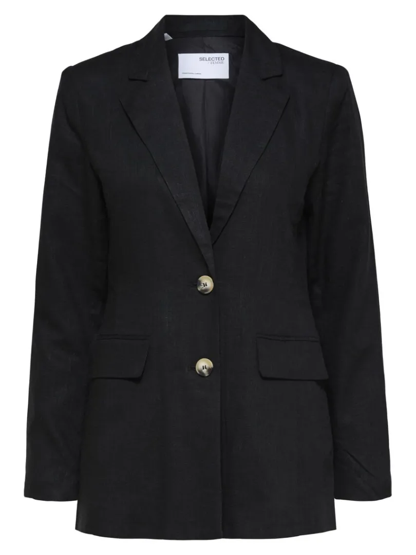 afslappet_pasform_blazer_5-7.webp Jakkesæt & Blazers>SELECTED AFSLAPPET PASFORM BLAZER Black
