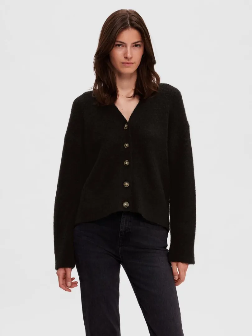 afslappet_pasform_cardiga_0-2.webp Strik>SELECTED AFSLAPPET PASFORM CARDIGAN Black