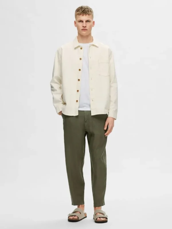 Skjorter>SELECTED AFSLAPPET PASFORM SKJORTE Beige