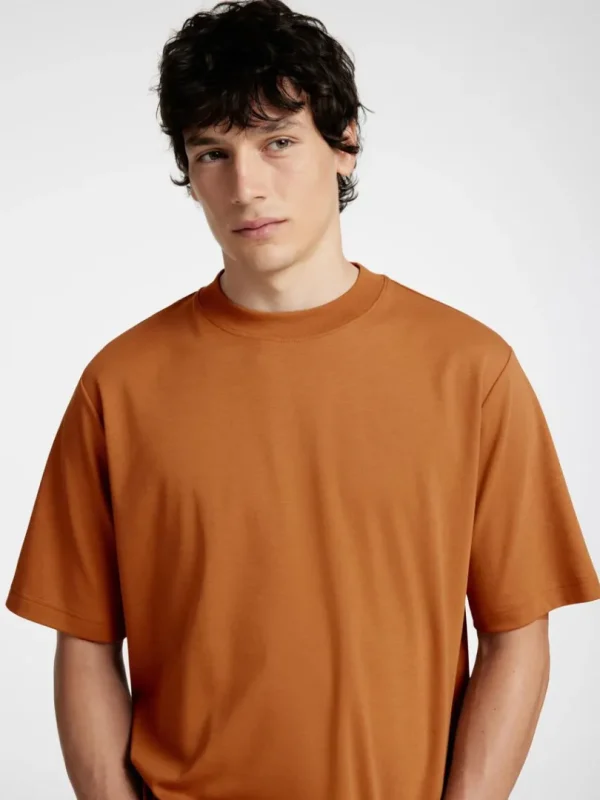 T-shirts>SELECTED AFSLAPPET PASFORM T-SHIRT Orange