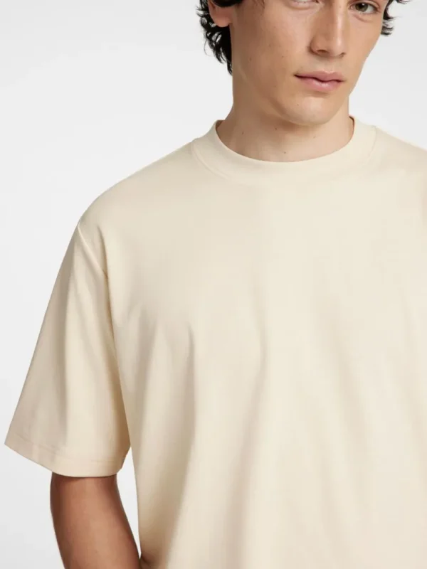 T-shirts>SELECTED AFSLAPPET PASFORM T-SHIRT Beige