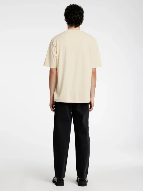 T-shirts>SELECTED AFSLAPPET PASFORM T-SHIRT Beige