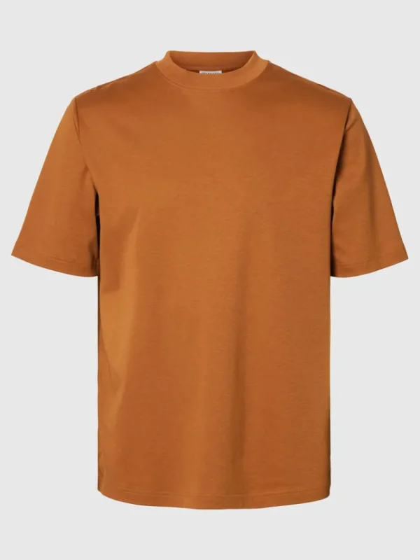 T-shirts>SELECTED AFSLAPPET PASFORM T-SHIRT Orange