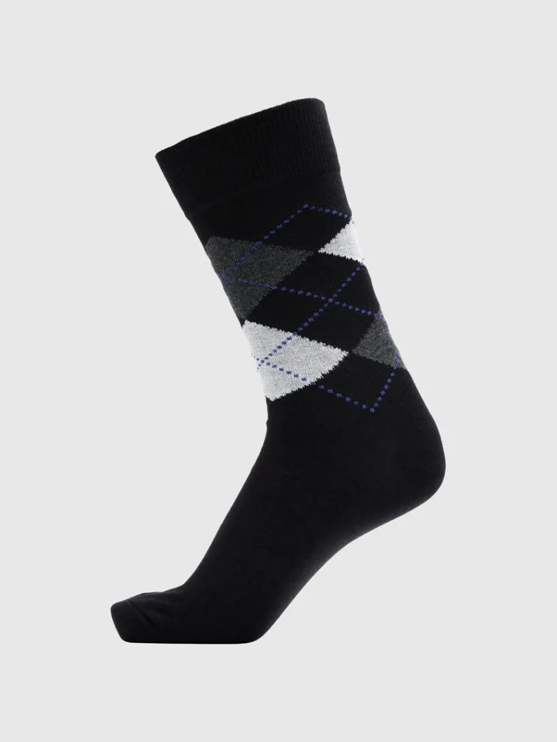 argyle_strmper_0-3.webp Strømper>SELECTED ARGYLE STRØMPER Black