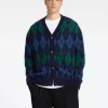 Strik>SELECTED ARGYLE-PRINT STRIKKET CARDIGAN Blue