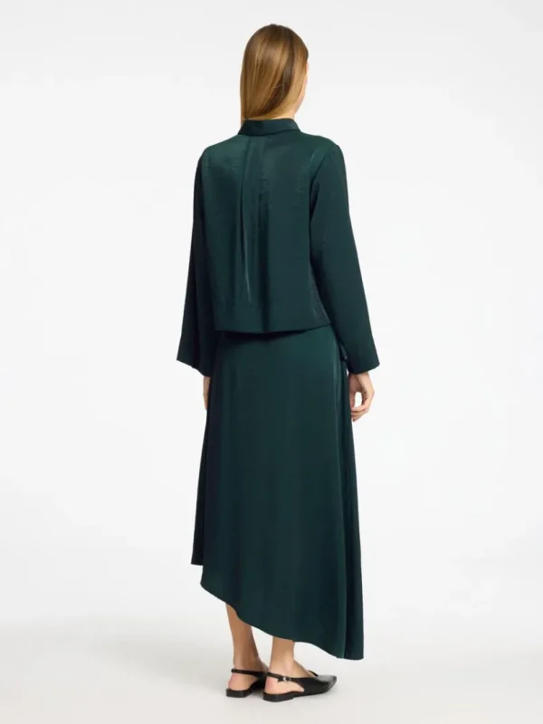 Nederdele>SELECTED ASYMMETRISK MAXINEDERDEL Green