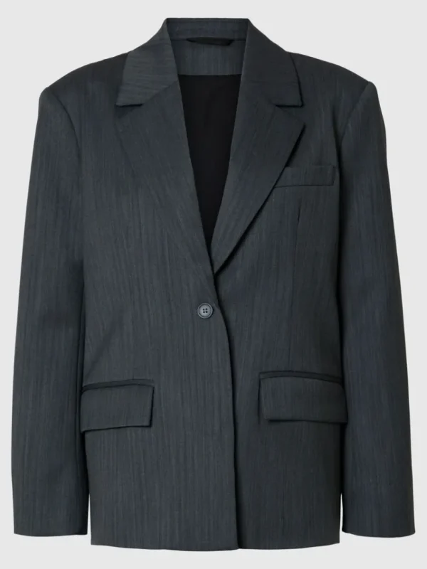 Jakkesæt & Blazers | Overtøj>SELECTED ASYMMETRISK OVERSIZED BLAZER Grey