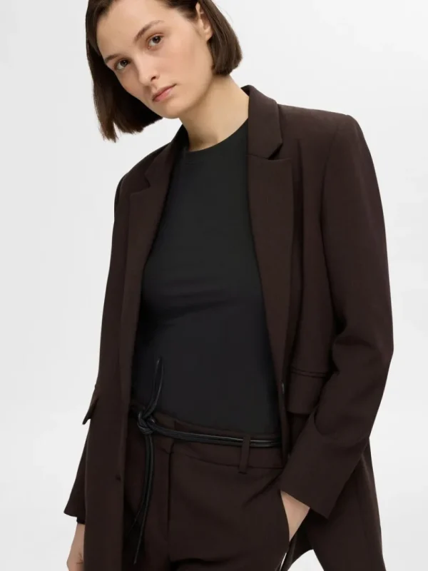 T-shirts>SELECTED BASIS- LANGÆRMET T-SHIRT Black