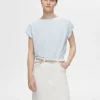 T-shirts>SELECTED BÅDUDSKÆRING T-SHIRT Blue