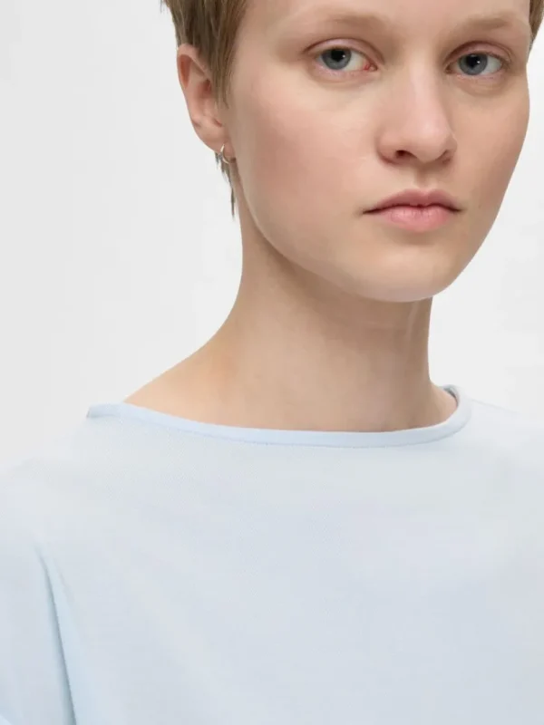 T-shirts>SELECTED BÅDUDSKÆRING T-SHIRT Blue