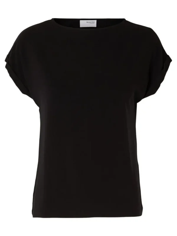 T-shirts>SELECTED BÅDUDSKÆRING T-SHIRT Black