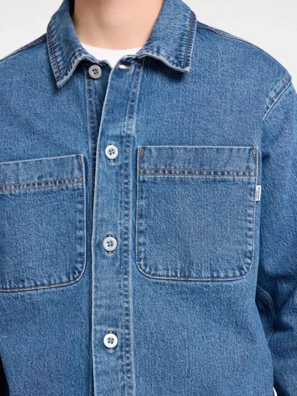 Overtøj | Skjorter>SELECTED BLÅ DENIM OVERSHIRT Blue