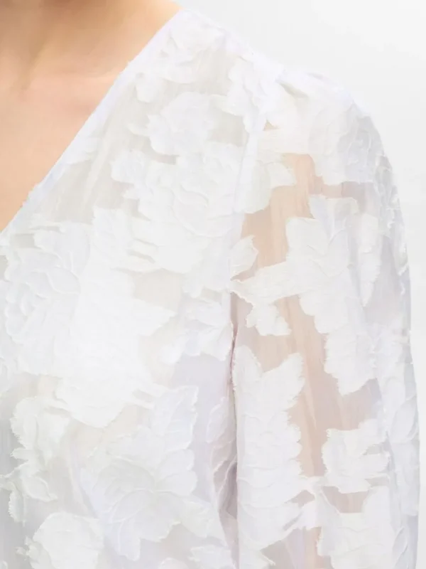 Toppe Og Bluser>SELECTED BLOMSTERPRINTET BLUSE White