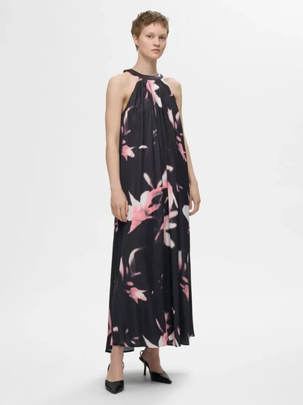 Kjoler>SELECTED BLOMSTERPRINTET MAXIKJOLE Pink