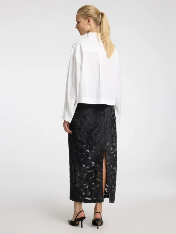 Nederdele>SELECTED BLOMSTERPRINTET MAXINEDERDEL Black