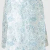Nederdele>SELECTED BLOMSTRET JACQUARD MININEDERDEL Blue