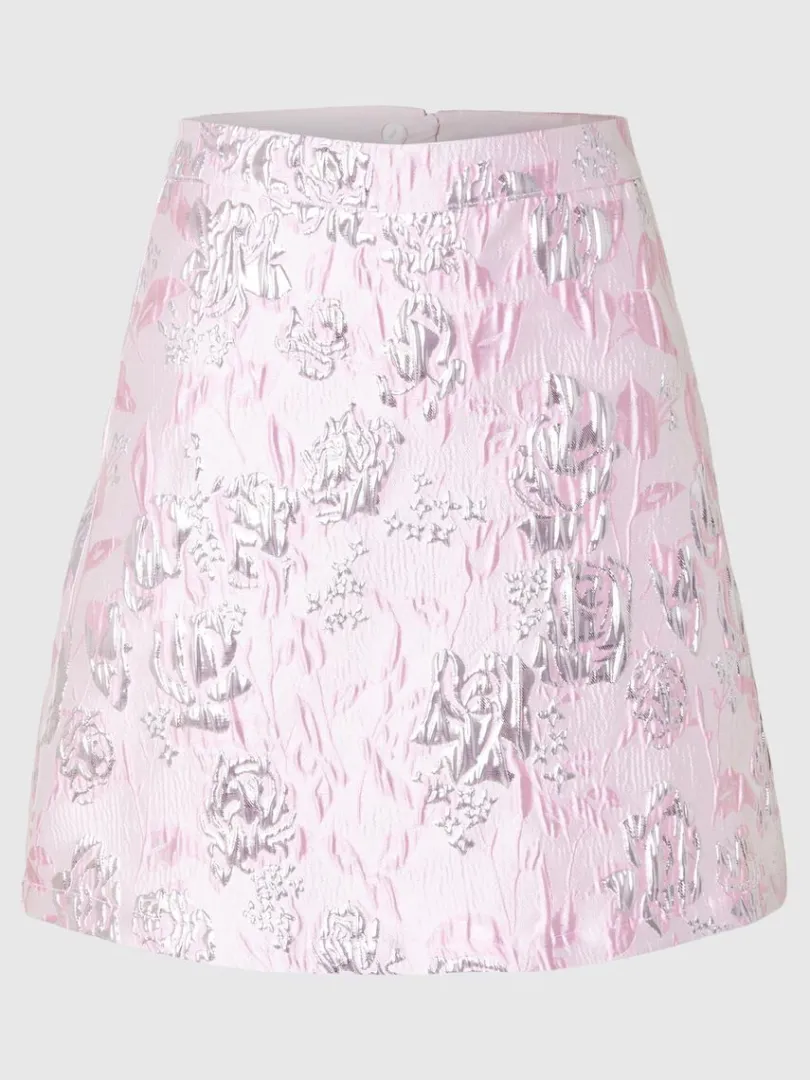 blomstret_jacquard_minine_0.webp Nederdele>SELECTED BLOMSTRET JACQUARD MININEDERDEL Pink