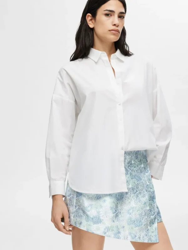 Nederdele>SELECTED BLOMSTRET JACQUARD MININEDERDEL Blue