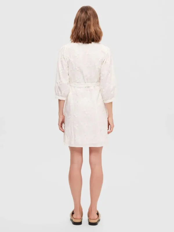 Kjoler>SELECTED BLOMSTRET SLÅ OM KJOLE White