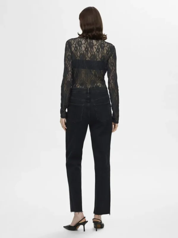 Toppe Og Bluser>SELECTED BLONDE BODYSTOCKING Black