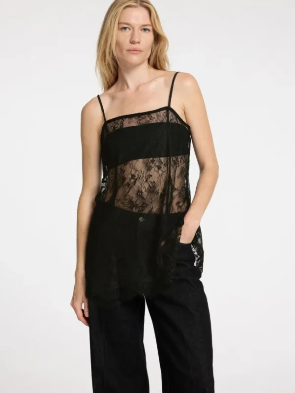 Toppe Og Bluser>SELECTED BLONDE CAMISOLE Black