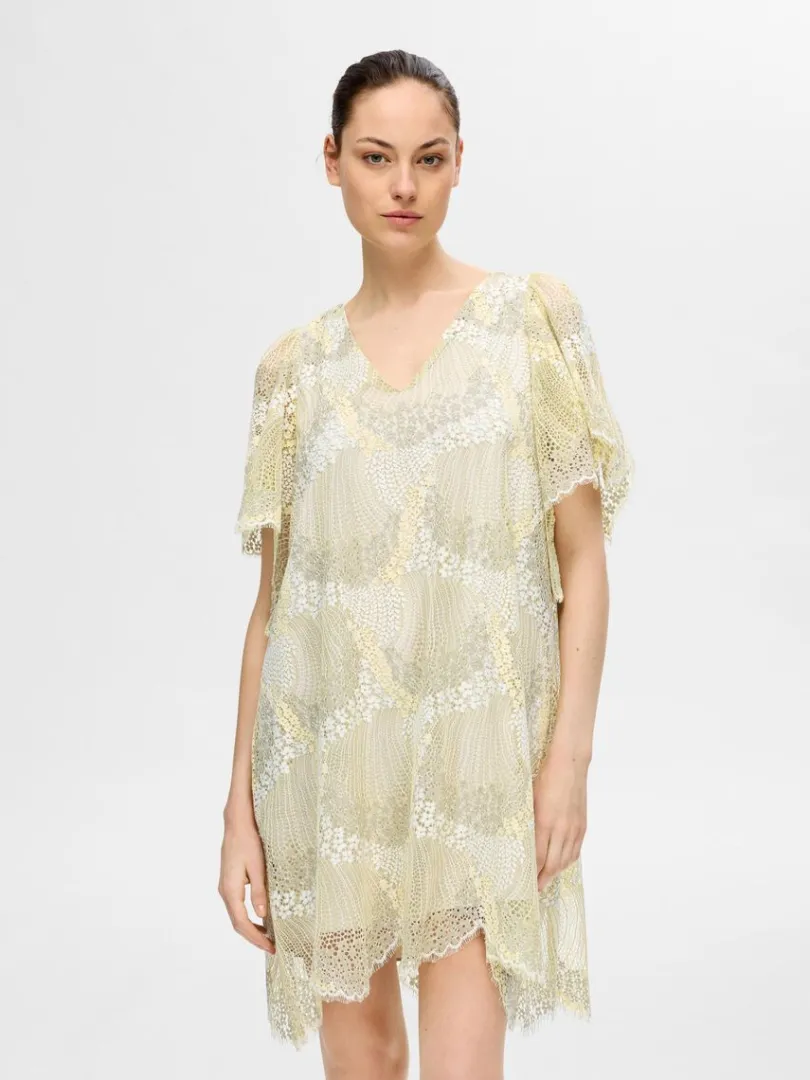blonde_kort_kjole_0.webp Kjoler>SELECTED BLONDE KORT KJOLE Yellow