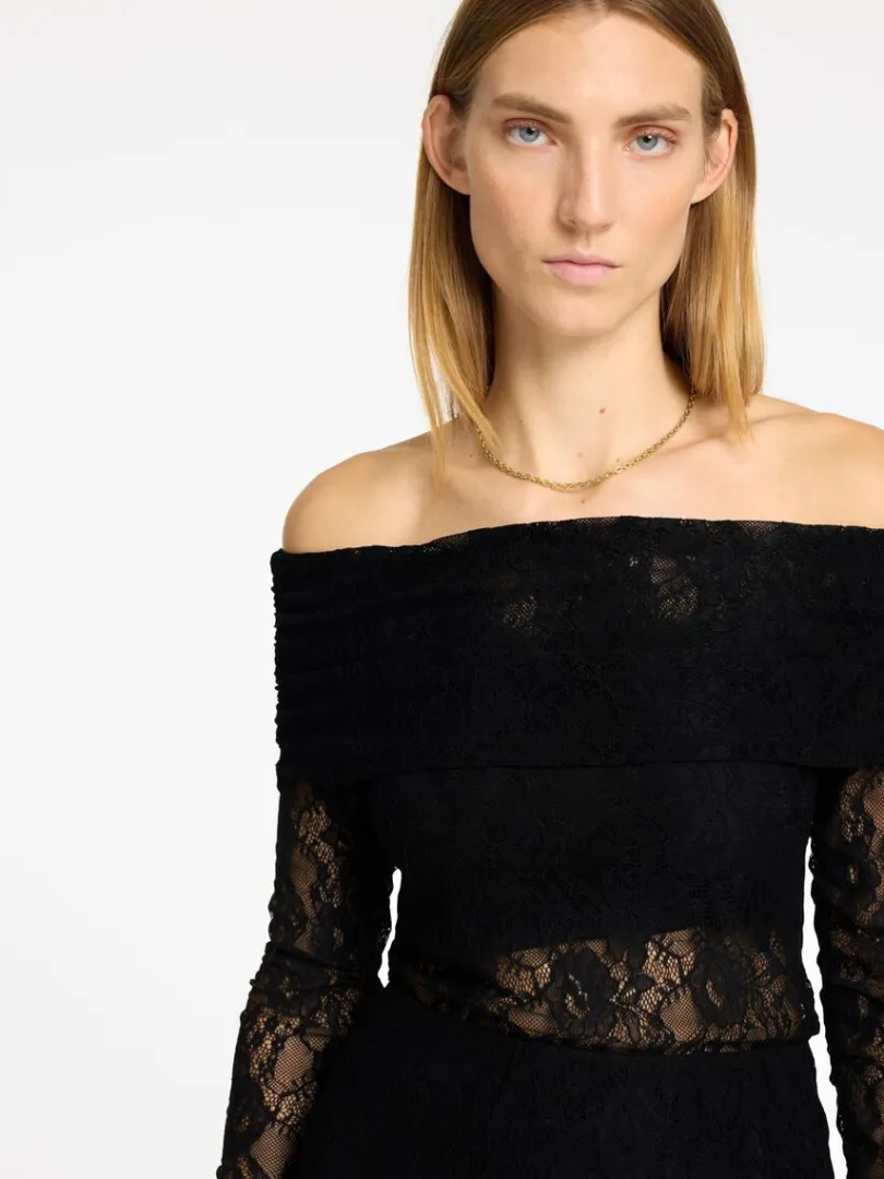 blonde_offshoulder_top_3.webp Toppe Og Bluser>SELECTED BLONDE OFF-SHOULDER TOP Black