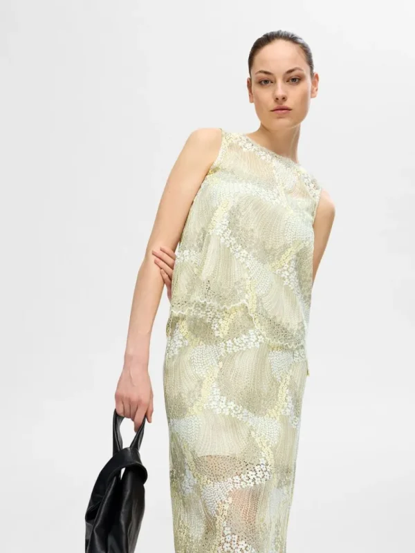 Toppe Og Bluser>SELECTED BLONDE TOP Yellow
