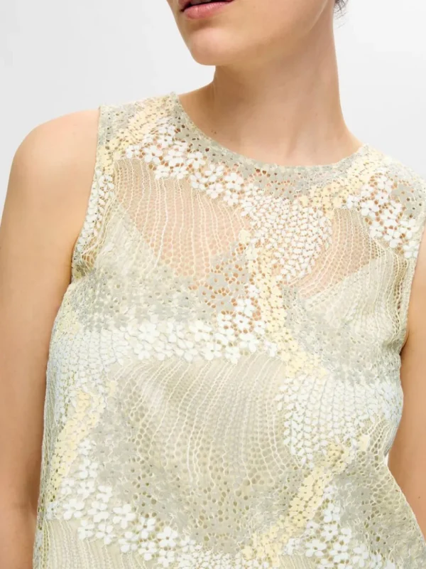 Toppe Og Bluser>SELECTED BLONDE TOP Yellow