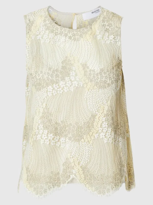 Toppe Og Bluser>SELECTED BLONDE TOP Yellow