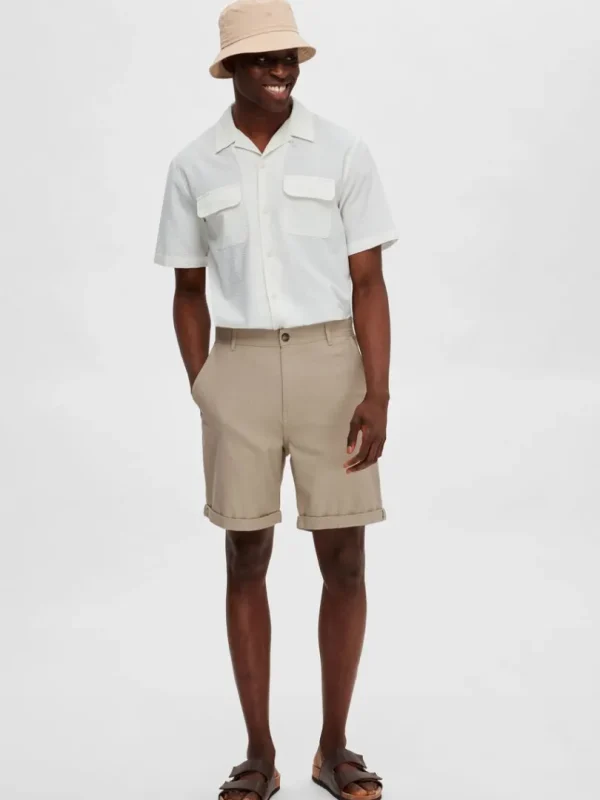 Shorts>SELECTED BOMULD CHINOSHORTS Beige