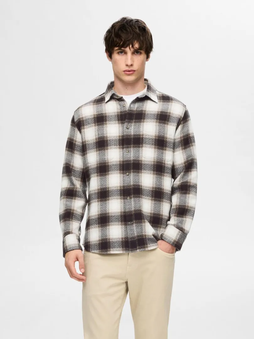 bomuld_flannelskjorte_0.webp Skjorter>SELECTED 100% BOMULD FLANNEL-SKJORTE Brown