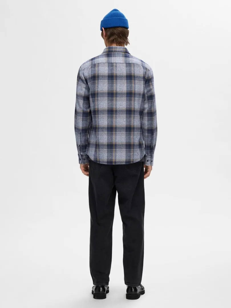 bomuld_flannelskjorte_1-2.webp Skjorter>SELECTED 100% BOMULD FLANNEL-SKJORTE Blue