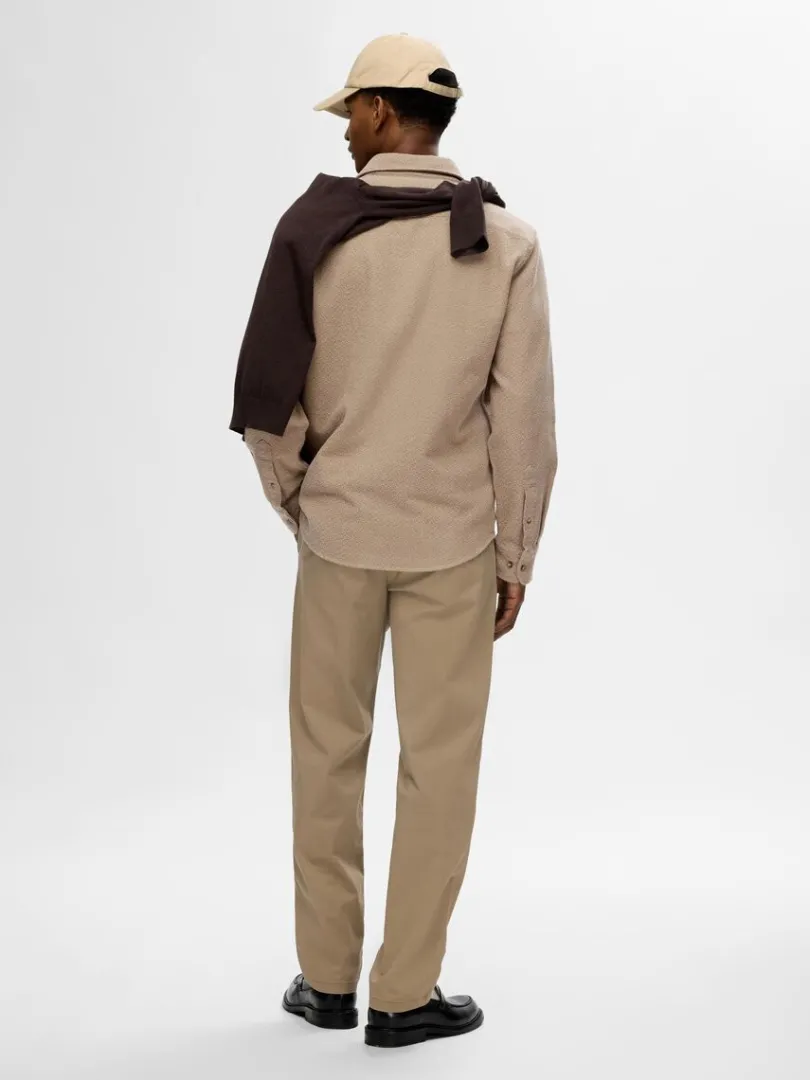 bomuld_flannelskjorte_1-3.webp Skjorter>SELECTED 100% BOMULD FLANNEL-SKJORTE Beige