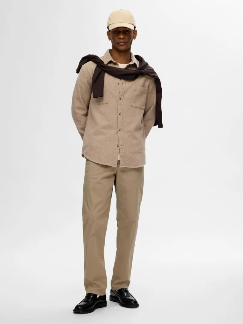bomuld_flannelskjorte_2-3.webp Skjorter>SELECTED 100% BOMULD FLANNEL-SKJORTE Beige
