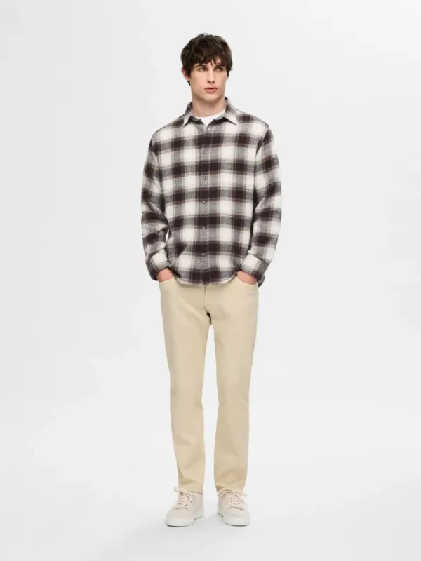 Skjorter>SELECTED 100% BOMULD FLANNEL-SKJORTE Brown