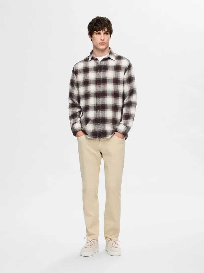 bomuld_flannelskjorte_2.webp Skjorter>SELECTED 100% BOMULD FLANNEL-SKJORTE Brown
