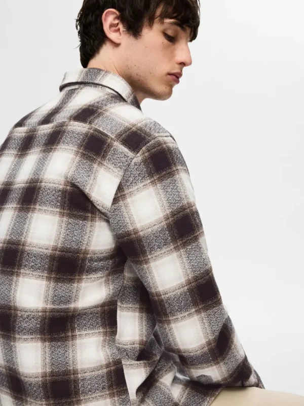 Skjorter>SELECTED 100% BOMULD FLANNEL-SKJORTE Brown