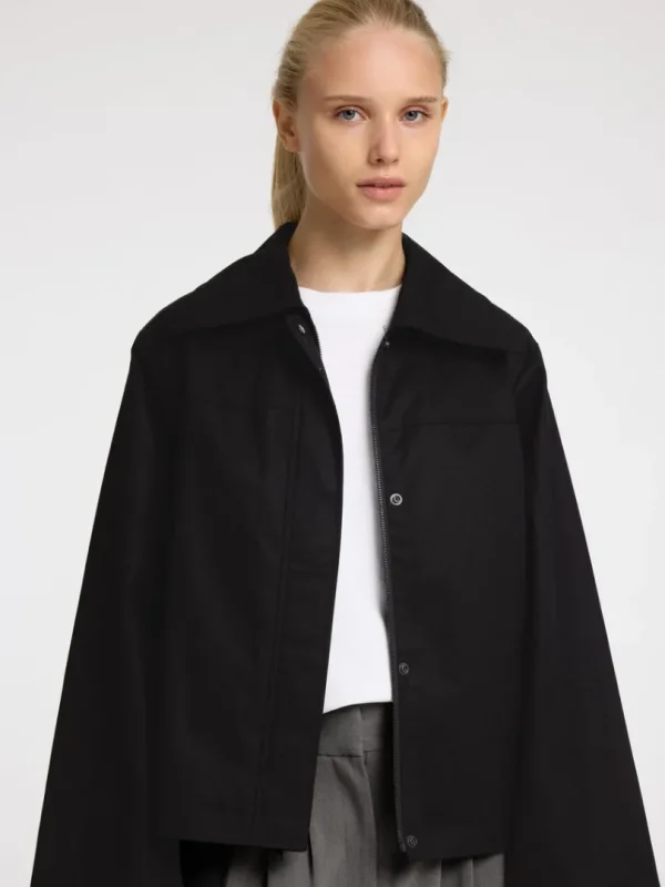 Overtøj>SELECTED 100% BOMULD KORT JAKKE Black
