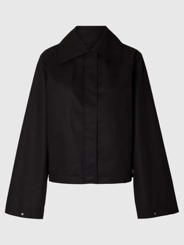Overtøj>SELECTED 100% BOMULD KORT JAKKE Black