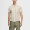 Skjorter>SELECTED BOMULD KORTÆRMET SKJORTE Beige