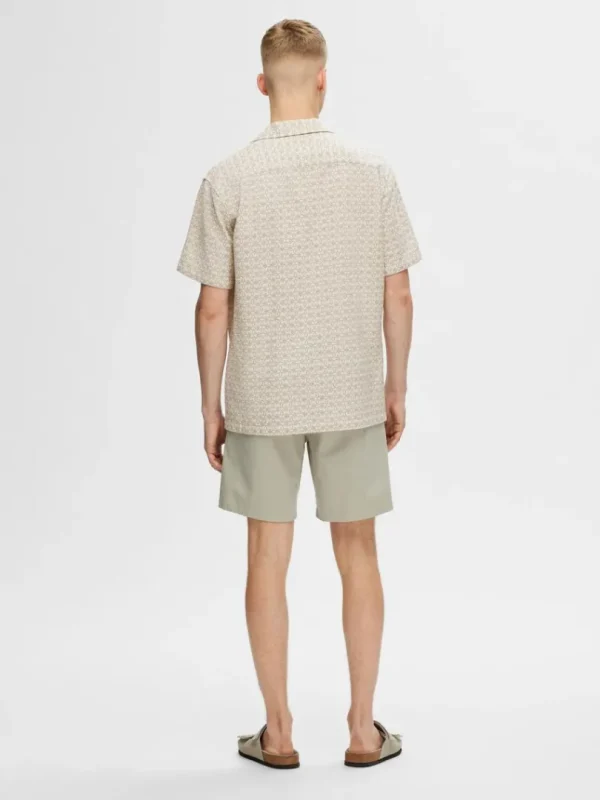 Skjorter>SELECTED BOMULD KORTÆRMET SKJORTE Beige
