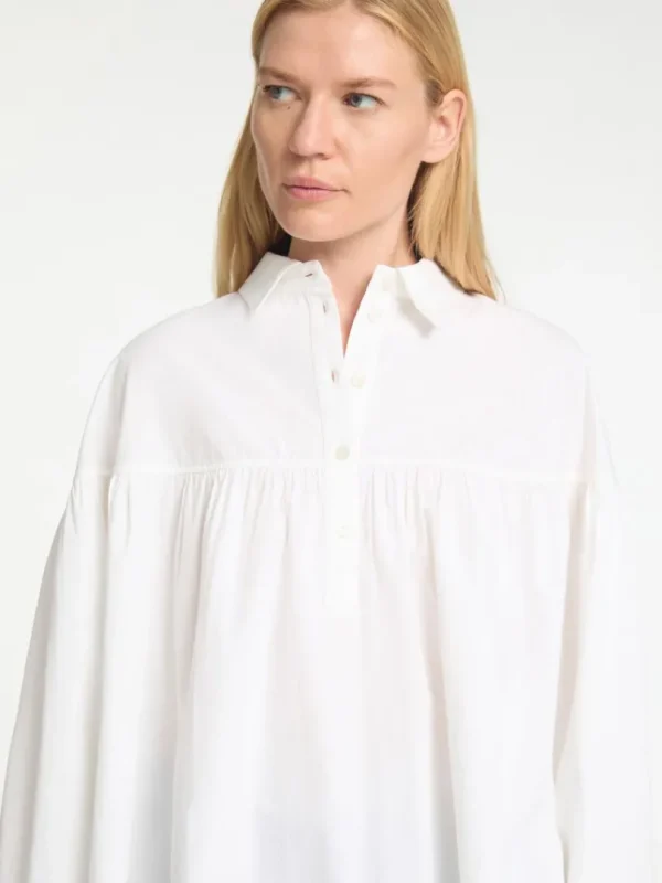 Skjorter>SELECTED 100% BOMULD LANGÆRMET BLUSE White