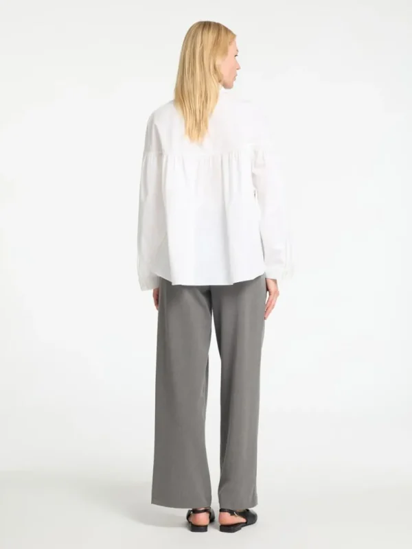 Skjorter>SELECTED 100% BOMULD LANGÆRMET BLUSE White